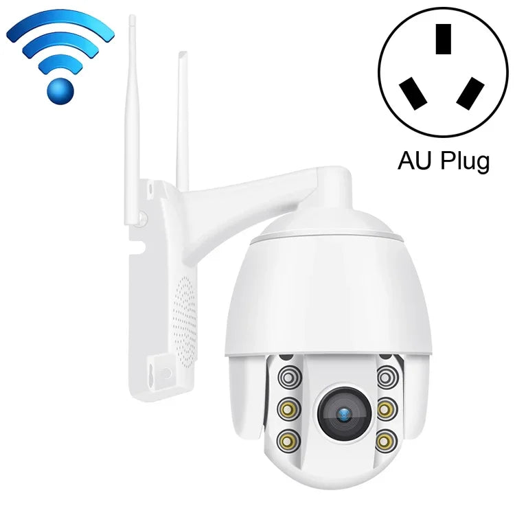 QX2 1080P HD 360 度全景 WiFi 日夜全彩 IP66 防水智慧攝影機, 支援動態偵測 / 雙向語音 / TF 卡, 美國插頭, WiFi 版本
