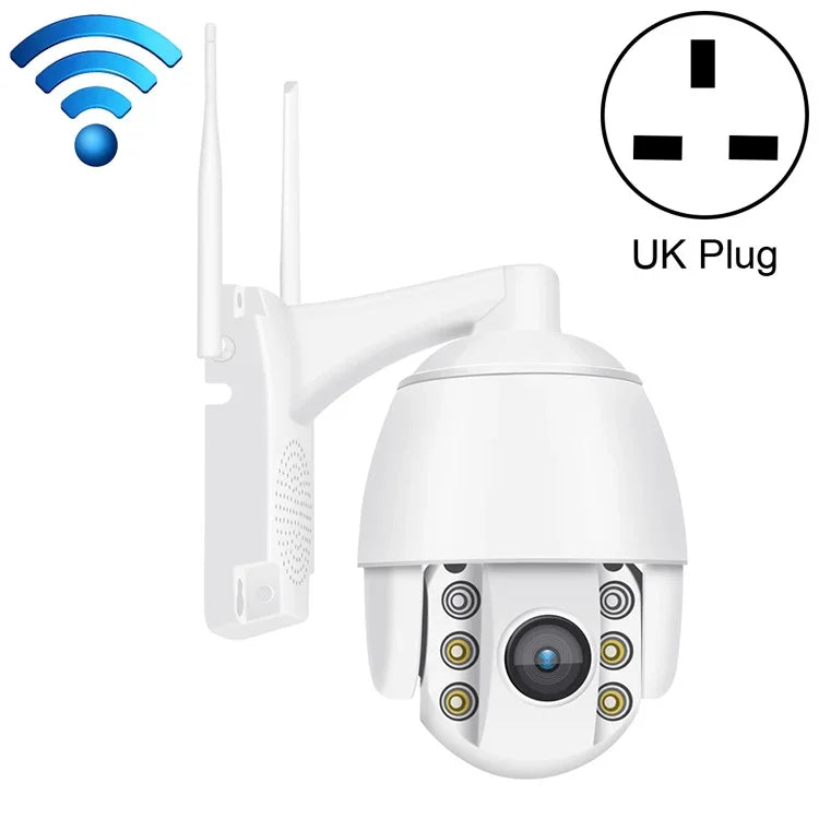 QX2 1080P HD 360 度全景 WiFi 日夜全彩 IP66 防水智慧攝影機, 支援動態偵測 / 雙向語音 / TF 卡, 美國插頭, WiFi 版本