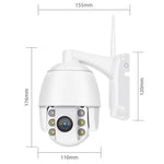 QX2 1080P HD 360 度全景 WiFi 日夜全彩 IP66 防水智慧攝影機, 支援動態偵測 / 雙向語音 / TF 卡, 美國插頭, WiFi 版本