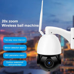 QX5 200 萬像素 1080P HD 20 倍變焦無線 WiFi 半球智能攝影機，支援紅外線夜視／動態偵測／語音對講／TF 卡，澳規插頭，WiFi 版本