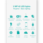 DP16 2.0 百萬像素 42 顆 LED 花園燈智慧攝影機，支援動態偵測／夜視／語音對講／TF 卡，澳規插頭，DP16