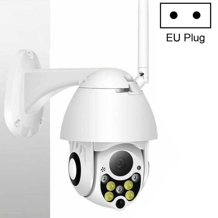 無線監控攝影機 HD PTZ 家用安全戶外 IP66 防水網路半球攝影機，支援夜視與動態偵測與 TF 卡，美規插頭，2.0 MP