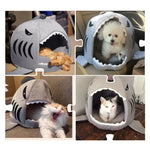 室內寵物狗幼犬貓保暖屋鯊魚寵物睡床巢，S尺寸：42x42x42cm
