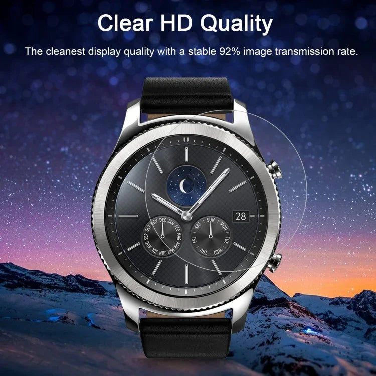 ENKAY Hat-Prince，適用於 Samsung Gear S3 智慧手錶，0.2mm 9H 表面硬度 2.15D 防爆鋼化玻璃螢幕膜