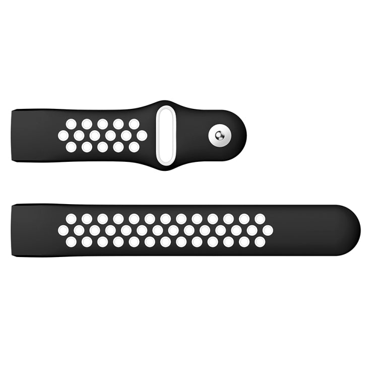 Two-color Round Hole Silicone Watch Band for Fitbit Charge 3, Watch Band Size:145-210mm
