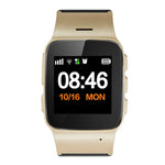 D99+ 1.22 吋高清 LCD 螢幕 GPS 智慧手錶，適合長者防水，支援 GPS + LBS + WiFi 定位／雙向通話／語音監控／一鍵急救／離腕警報／安全圍欄，D99+ 玫瑰金