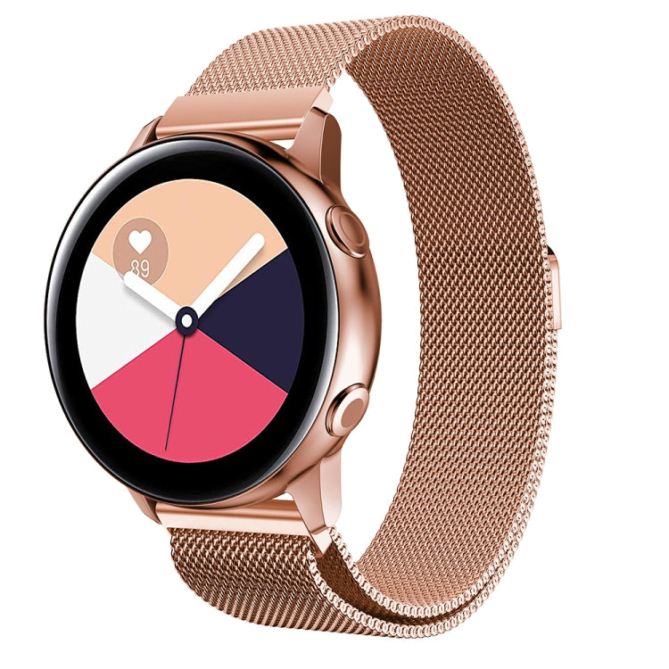 Milanis 磁吸不鏽鋼網狀手錶錶帶，適用於 Galaxy Watch Active 20mm