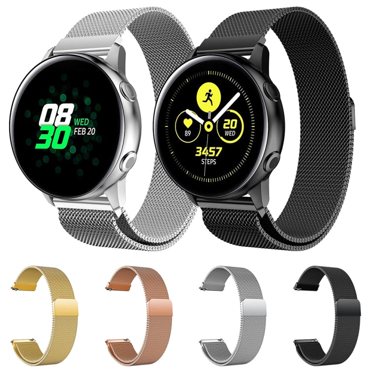 Milanis 磁吸不鏽鋼網狀手錶錶帶，適用於 Galaxy Watch Active 20mm