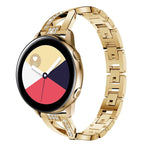 X形鑽石不鏽鋼腕帶錶帶，適用於 Galaxy Watch Active 20毫米