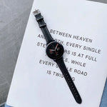 適用於 Samsung Galaxy Watch 20mm 智慧手錶通用雙面皮革小錶帶，20mm