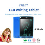 便攜式 8.5 吋 LCD 書寫板繪畫塗鴉電子手寫板留言圖形板草稿紙，附書寫筆，8.5 吋黑色，8.5 吋綠色，8.5 吋藍色，8.5 吋紅色，8.5 吋白色