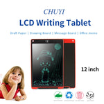 便攜式 12 吋 LCD 書寫板繪畫塗鴉電子手寫板留言圖形板草稿紙，附書寫筆，12 吋黑色，12 吋綠色，12 吋藍色，12 吋紅色，12 吋白色