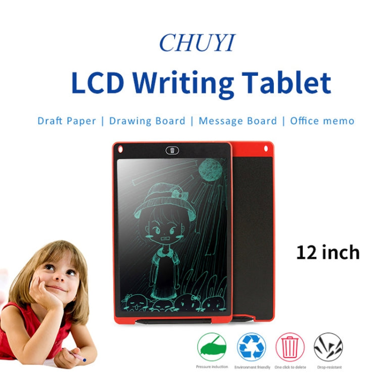 便攜式 12 吋 LCD 書寫板繪畫塗鴉電子手寫板留言圖形板草稿紙，附書寫筆，12 吋黑色，12 吋綠色，12 吋藍色，12 吋紅色，12 吋白色