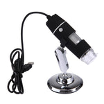 1000X 放大鏡 0.3MP 影像感測器 USB 數位顯微鏡，配 8 顆 LED 燈及專業支架，1000X