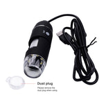 1000X 放大鏡 0.3MP 影像感測器 USB 數位顯微鏡，配 8 顆 LED 燈及專業支架，1000X