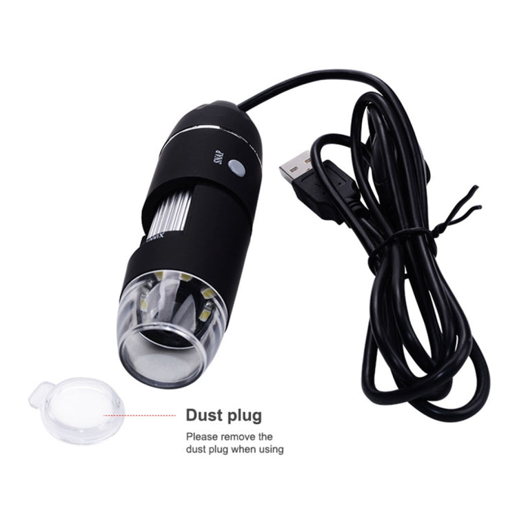 1000X 放大鏡 0.3MP 影像感測器 USB 數位顯微鏡，配 8 顆 LED 燈及專業支架，1000X