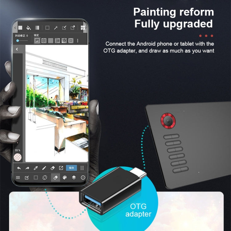 VEIKK A15PRO 10x6 吋 5080 LPI Type-C 介面智慧觸控電子繪圖板