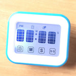 廚房定時器數字鬧鐘大屏 LCD 觸控屏帶夜燈烹飪烘焙用