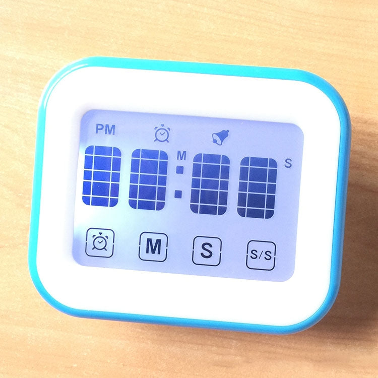 廚房定時器數字鬧鐘大屏 LCD 觸控屏帶夜燈烹飪烘焙用