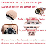 彩色鑽石不鏽鋼錶帶，適用於 Apple Watch Series 10 42mm / 9&8&7 41mm / SE 3&SE 2&6&SE&5&4 40mm / 3&2&1 38mm