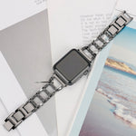 彩色鑽石不鏽鋼錶帶，適用於 Apple Watch Series 10 42mm / 9&8&7 41mm / SE 3&SE 2&6&SE&5&4 40mm / 3&2&1 38mm