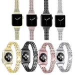 彩鑽不鏽鋼錶帶 適用 Apple Watch Series 7 41mm / 6 & SE & 5 & 4 40mm / 3 & 2 & 1 38mm