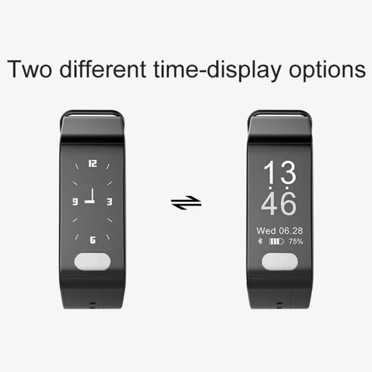 TLW T6 健身追蹤器 0.96 吋 OLED 顯示手環智慧手環，支援運動模式／心電圖／心率監測／血壓／睡眠監測，T6 黑色，T6 藍色，T6 紅色