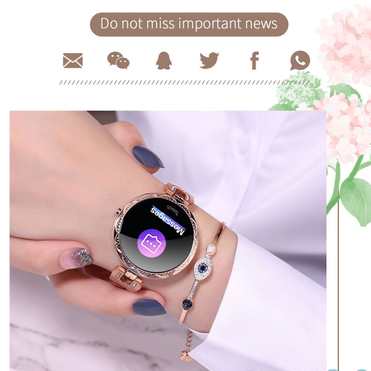 AK15 時尚智能女性手環，1.08 吋彩色 LCD 螢幕，IP67 防水，支援心率監測／睡眠監測／遠端拍照