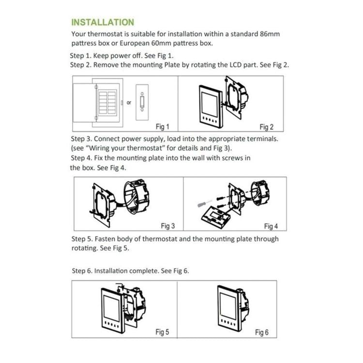 BHT-002GALW 3A負載水加熱型LCD數字加熱室內恆溫器帶時間顯示，WiFi控制，BHT-002GBLW 3A（黑色）水加熱型，BHT-002GBLW 3A（白色）水加熱型
