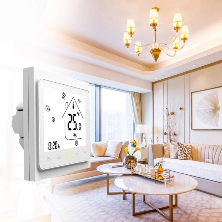 BHT-002GALW 3A負載水加熱型LCD數字加熱室內恆溫器帶時間顯示，WiFi控制，BHT-002GBLW 3A（黑色）水加熱型，BHT-002GBLW 3A（白色）水加熱型