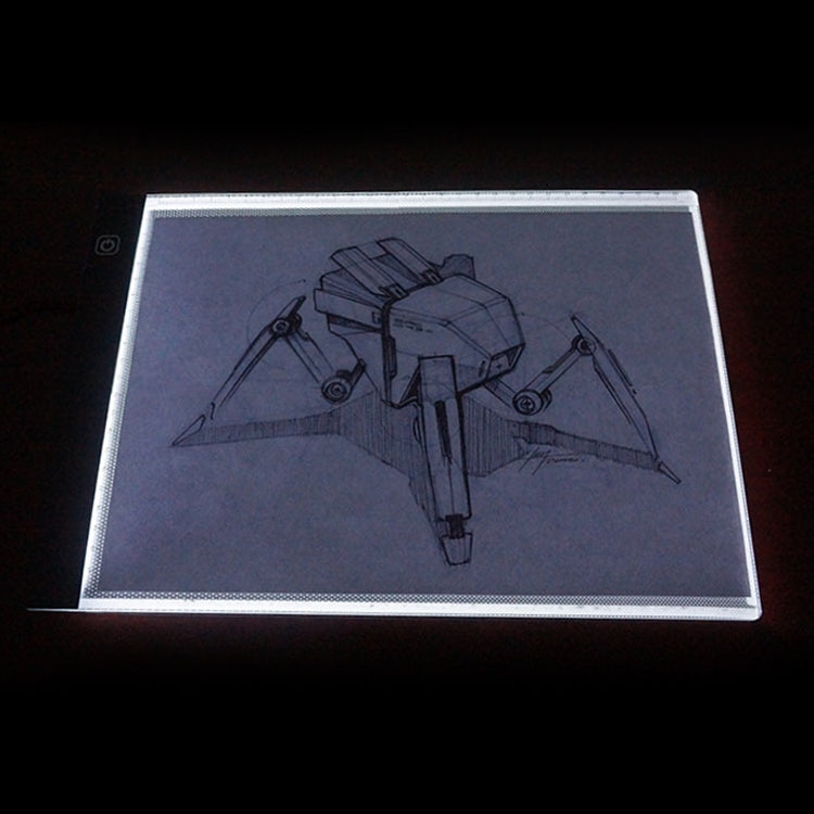 3.5W 5V LED USB 三段亮度可調 A4 壓克力比例描圖板 動漫素描繪圖板，描圖板