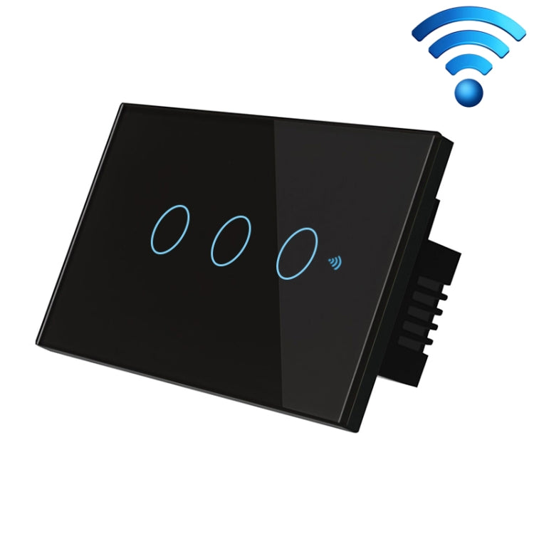 TC120 Wifi智能燈光開關玻璃觸控面板語音控制無線牆壁開關，兼容Alexa Echo / Google Home