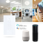 TC120 Wifi智能燈光開關玻璃觸控面板語音控制無線牆壁開關，兼容Alexa Echo / Google Home