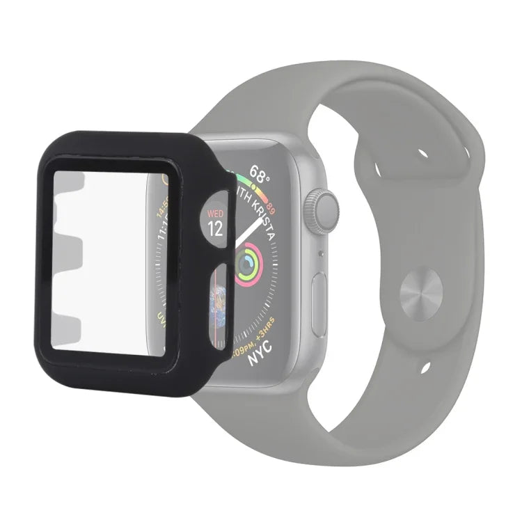 PC + 玻璃保護殼，適用於 Apple Watch Series 3 & 2 & 1 42mm，適用於 Apple Watch Series 3 & 2 & 1 42mm
