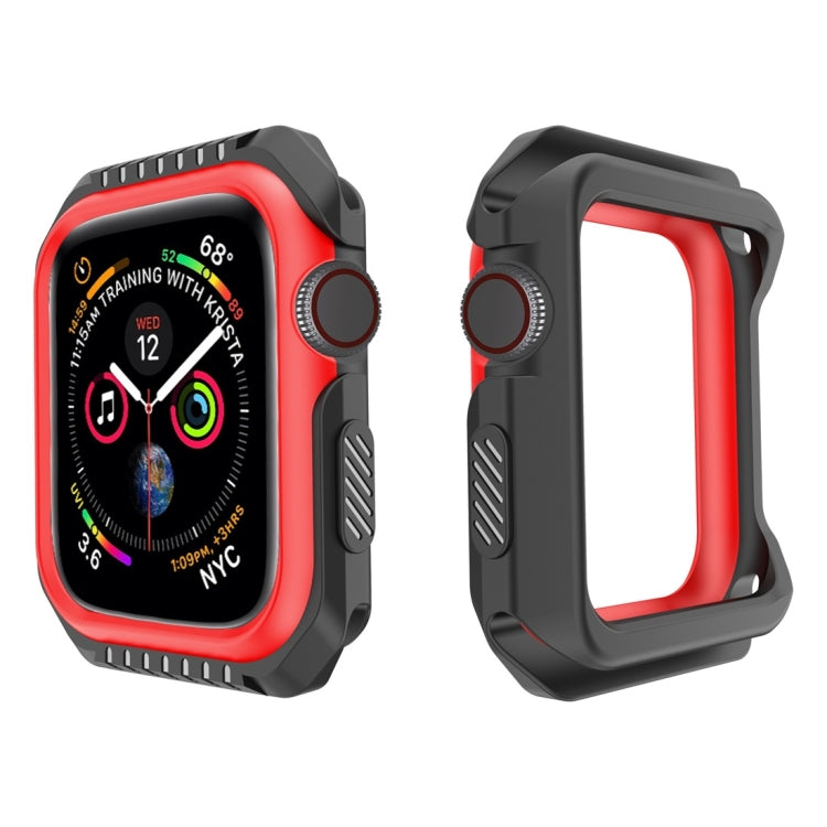 智能手錶防震雙色保護殼，適用於 Apple Watch Series 3 / 2 / 1 38mm（黑黃）、（紅黑）、（白藍）