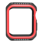 智能手錶防震雙色保護殼，適用於 Apple Watch Series 3 / 2 / 1 38mm（黑黃）、（紅黑）、（白藍）