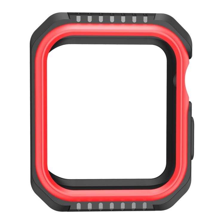 智能手錶防震雙色保護殼，適用於 Apple Watch Series 3 / 2 / 1 38mm（黑黃）、（紅黑）、（白藍）