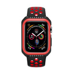 智能手錶防震雙色保護殼，適用於 Apple Watch Series 3 / 2 / 1 38mm（黑黃）、（紅黑）、（白藍）
