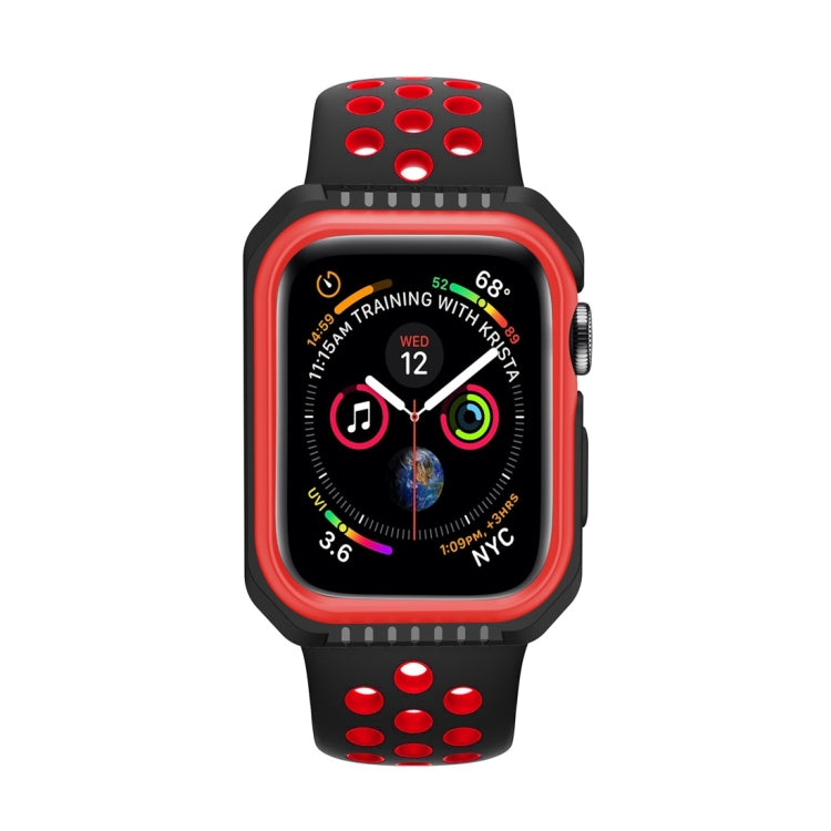 智能手錶防震雙色保護殼，適用於 Apple Watch Series 3 / 2 / 1 38mm（黑黃）、（紅黑）、（白藍）