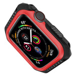 智能手錶防震雙色保護殼，適用於 Apple Watch Series 3 / 2 / 1 38mm（黑黃）、（紅黑）、（白藍）