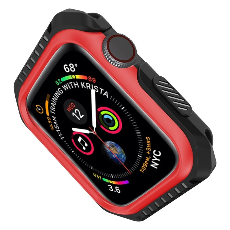 智能手錶防震雙色保護殼，適用於 Apple Watch Series 3 / 2 / 1 38mm（黑黃）、（紅黑）、（白藍）