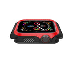 智能手錶防震雙色保護殼，適用於 Apple Watch Series 3 / 2 / 1 38mm（黑黃）、（紅黑）、（白藍）
