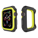 智能手錶防震雙色保護殼，適用於 Apple Watch Series 3 / 2 / 1 38mm（黑黃）、（紅黑）、（白藍）