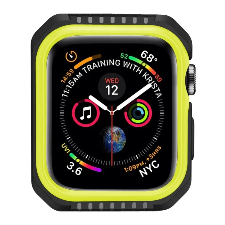 智能手錶防震雙色保護殼，適用於 Apple Watch Series 3 / 2 / 1 38mm（黑黃）、（紅黑）、（白藍）
