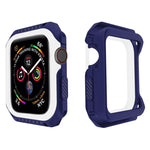智能手錶防震雙色保護殼，適用於 Apple Watch Series 3 / 2 / 1 38mm（黑黃）、（紅黑）、（白藍）