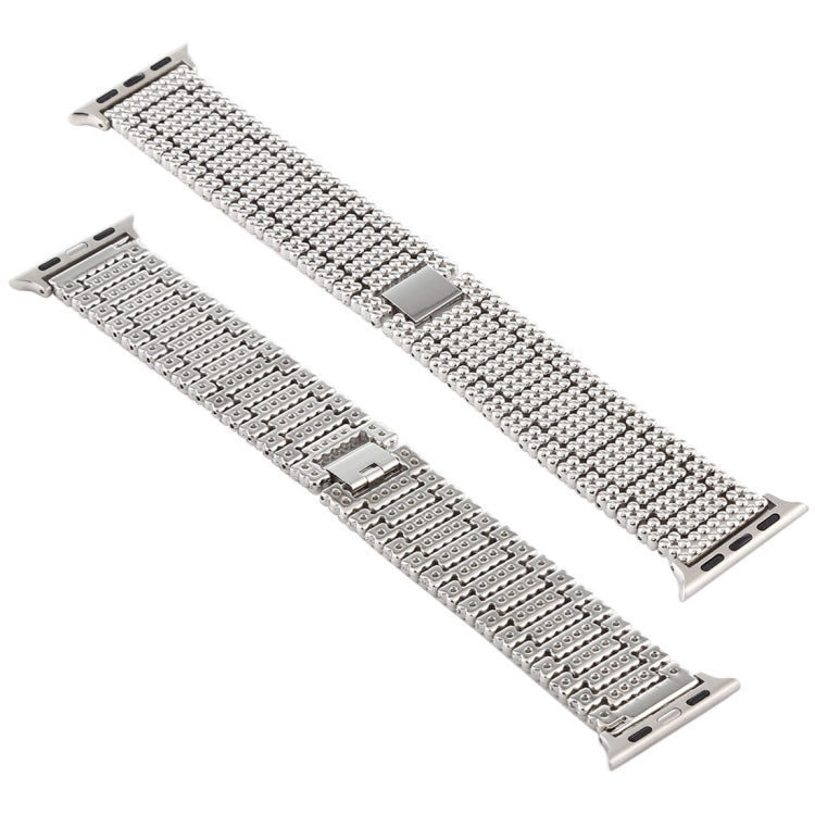 九珠不鏽鋼手腕錶帶，適用於 Apple Watch Series 7 41mm / 6 & SE & 5 & 4 40mm / 3 & 2 & 1 38mm