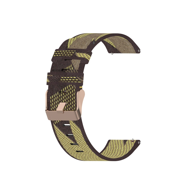 18mm Stripe Weave Nylon Wrist Strap Watch Band for Fossil Female Sport / Charter HR / Gen 4 Q Venture HR