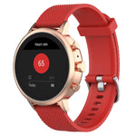 18mm Texture Silicone Wrist Strap Watch Band for Fossil Female Sport / Charter HR / Gen 4 Q Venture HR