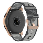 20mm 條紋編織尼龍手腕帶，適用於 Galaxy Watch 42mm、Galaxy Active / Active 2、Gear Sport、S2 Classic