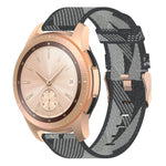20mm 條紋編織尼龍手腕帶，適用於 Galaxy Watch 42mm、Galaxy Active / Active 2、Gear Sport、S2 Classic